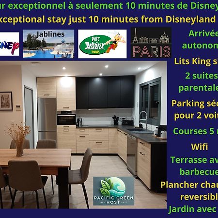 Pacific Green-2 Big Suites-3 Pieces 80M2-Parking 2 Cars-Jardin-Confort Chalifert 외부 사진